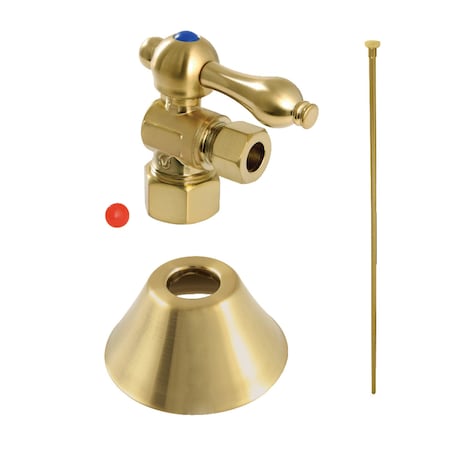 Kingston Brass CC53307TKF20 Trimscape Plumbing Toilet Trim Kit, 5/8-Inch x 3/8-Inch O.D. Comp, Brushed Brass